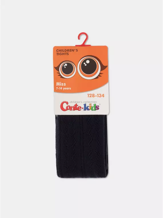 Ажурные детские колготки miss 617 темно-синий, 20С-206СП, 104-110 (16), CONTE-KIDS,  - 3