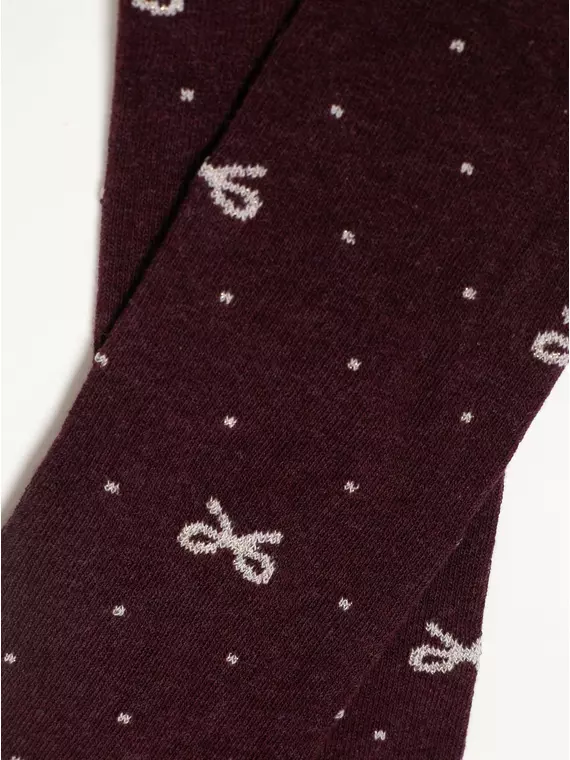 Хлопковые детские колготки tip-top с люрексом 545 бордо, 19С-36СП, 128-134 (20), CONTE-KIDS,  - 5