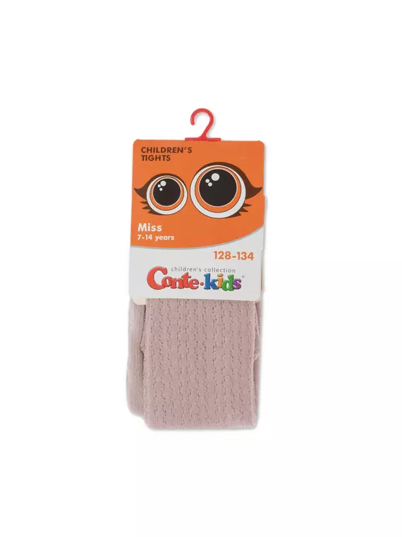 Ажурные детские колготки miss 618 пепельно-розовый, 20С-206СП, 116-122 (18), CONTE-KIDS,  - 2