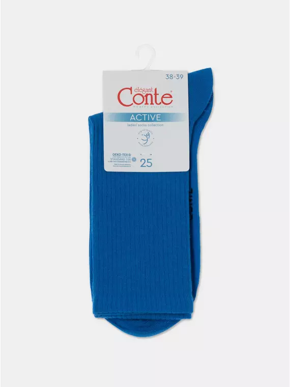 Удлиненные женские хлопковые носки active 000 синий, 20С-20СП, 38-39 (25), CONTE ELEGANT,  - 6