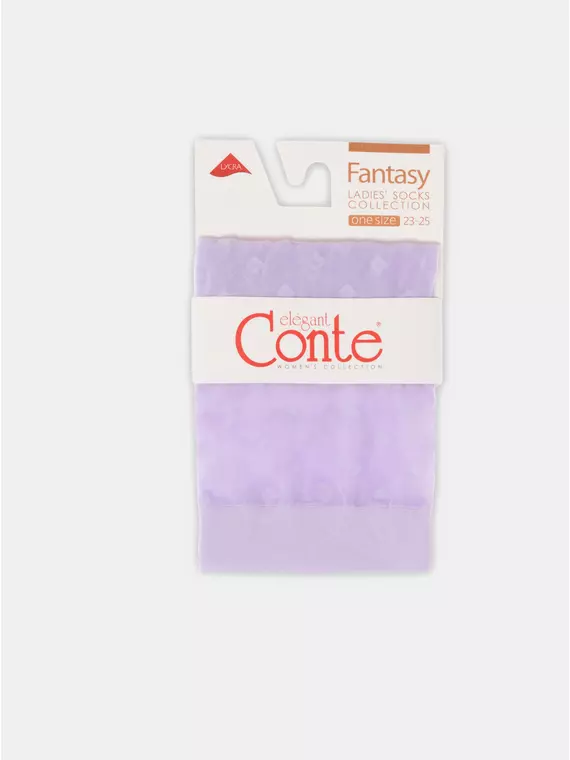 Носки женские в мелкие ромбы fantasy 21с-144сп violet, 21С-144СП, 36-39 (23-25), CONTE ELEGANT,  - 4