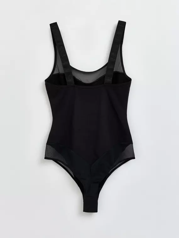 Боди женское из бамбука и эластичной сеточки double conte lbt 2263 black, 22С-2236ТСП, 170-84-90/XS, CONTE ELEGANT,  - 4