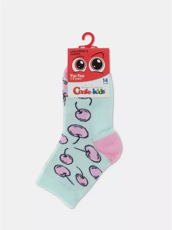Хлопковые детские носки tip-top с рисунками 585 бледно-бирюзовый, 5С-11СП, 14, CONTE-KIDS,  - 3