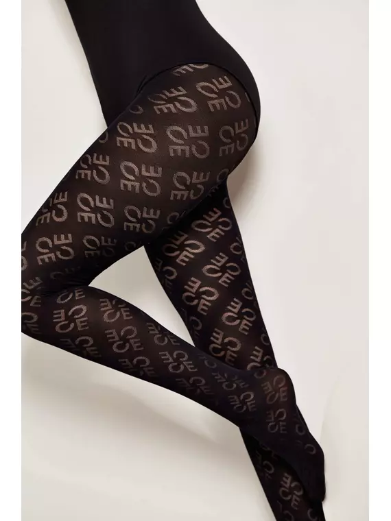 Колготки женские с геометрическим рисунком prime fantasy nero, 22С-132СП, 2, CONTE ELEGANT,  - 3