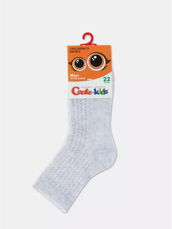 Носки детские miss (ажурные) 903 светло-серый, 20С-204СП, 14, CONTE-KIDS,  - 4
