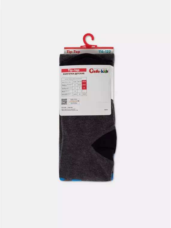 Колготки детские tip-top 631 темно-серый, 4С-05СП, 116-122 (18), CONTE-KIDS,  - 5