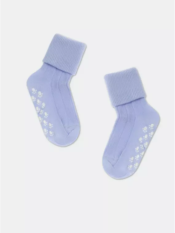 Носки детские tip-top (с отворотом, 2 пары) антискользящие 110 бледно-фиолетовый, 7С-70СП, 14, CONTE-KIDS,  - 2