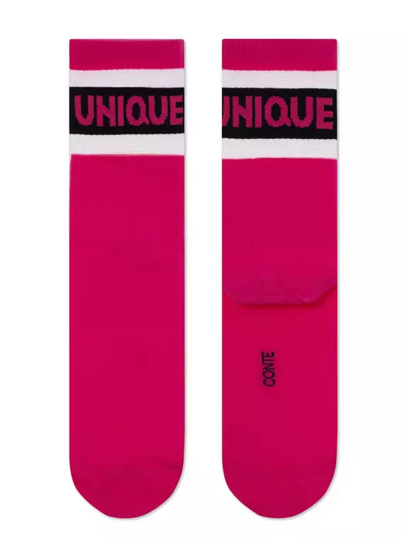 Удлиненные женские носки с полосками из прозрачной сетки active 156 фуксия, 19С-77/1СП, 36-37 (23), CONTE ELEGANT,  - 4