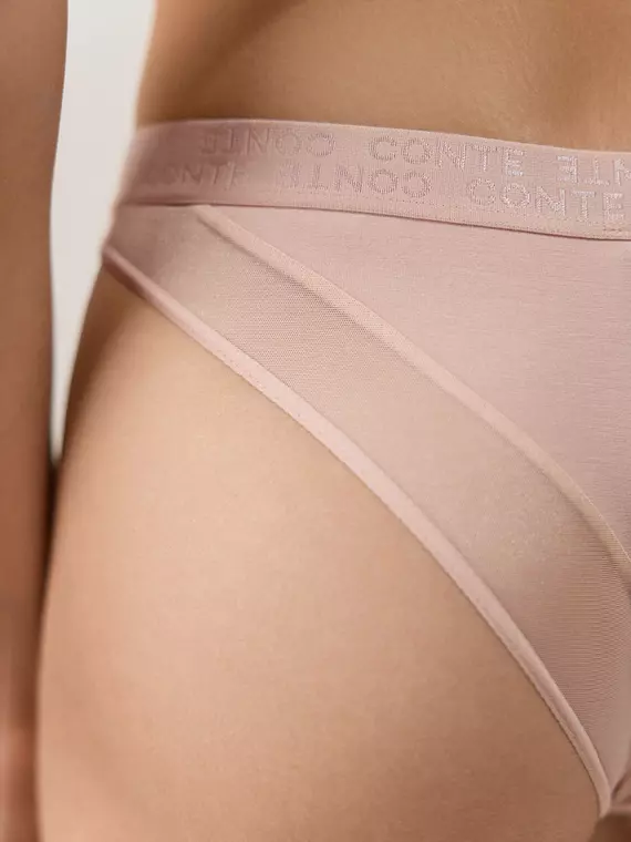 Трусы женские «бразилиана» из бамбука и эластичной сеточки double conte lbr 2260 cameo, 22С-2233ТСП, 102/L, CONTE ELEGANT,  - 3
