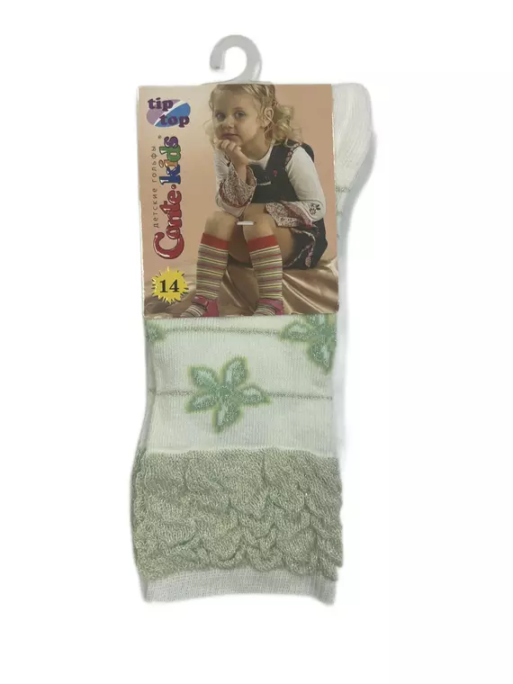 Гольфы детские conte-kids tip-top (люрекс) 023 салатовый, 7С-71СП, 14, CONTE-KIDS,  - 1