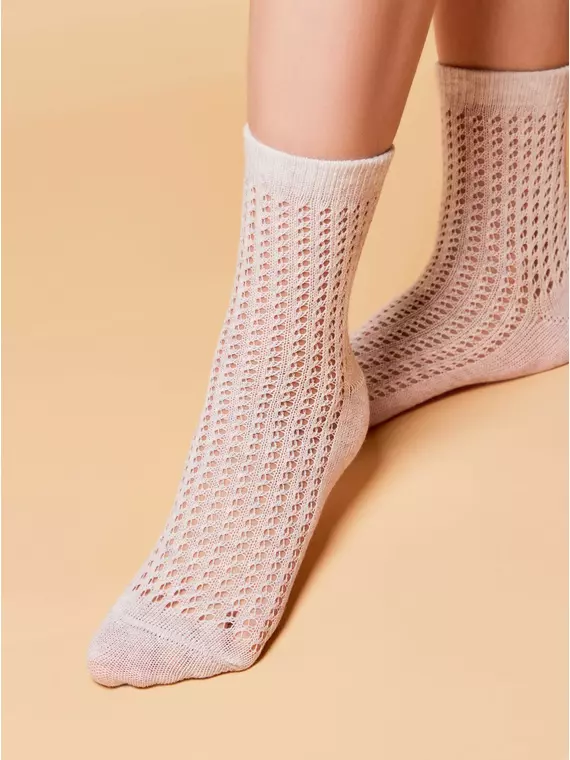 Носки детские miss (ажурные) 903 светло-серый, 20С-204СП, 14, CONTE-KIDS,  - 1