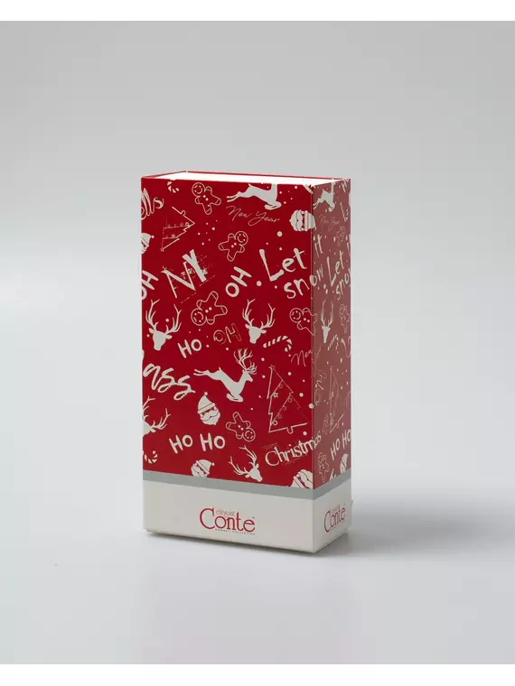 Новогодние женские носки conte new year (3 пары,коробочка) 779 ассорти, 21С-76СП;22С-26СП;23С-46СП, 36-39 (23-25), CONTE ELEGANT,  - 2