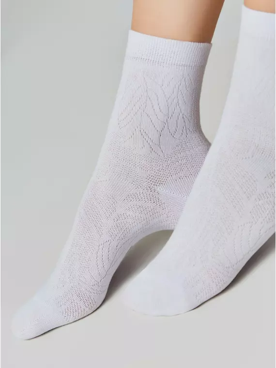 Носки женские хлопковые classic 530 белый, 15С-15СП, 36-37 (23), CONTE ELEGANT,  - 4