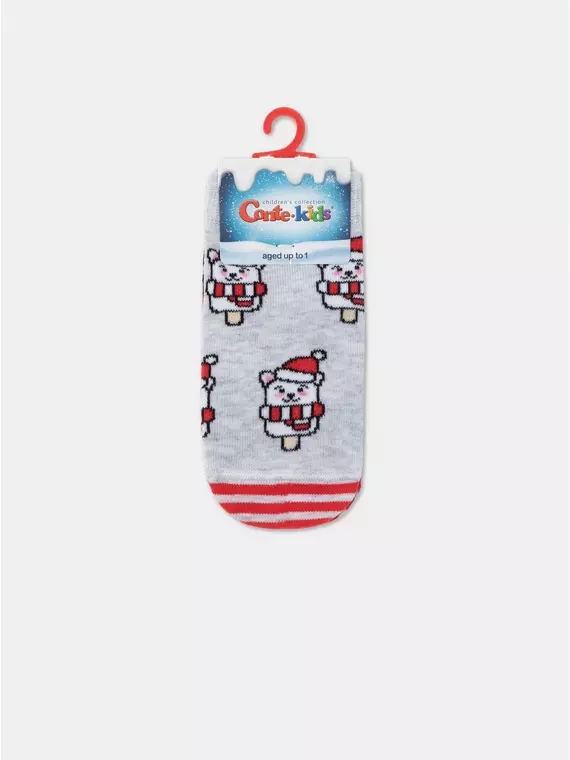 Носки детские новогодние new year 951 светло-серый, 21С-67СП, 13-14, CONTE-KIDS,  - 6