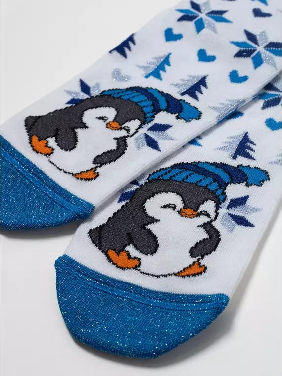 Новогодние детские носки new year 953 белый, 23С-49СП, 20-22, CONTE-KIDS,  - 1