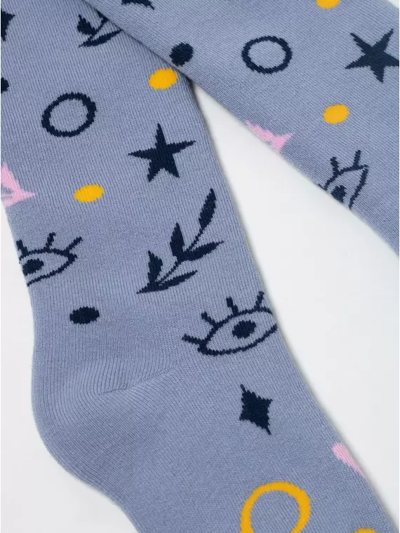 Теплые махровые детские колготки sof-tiki (махровые внутри) 642 светлый джинс, 7С-38СП, 92-98 (14), CONTE-KIDS,  - 2