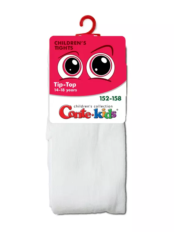 Подростковые колготки tip-top (однотонные) 000 белый, 17С-149СП, 152-158 (23), CONTE-KIDS,  - 2