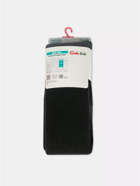 Колготки детские sof-tiki (махровые внутри) с рисунками 664 черный, 7С-38СП, 140-146 (22), CONTE-KIDS,  - 9