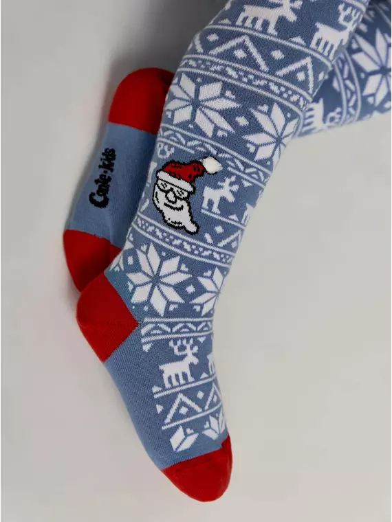 Колготки детские new year 666 светлый джинс, 23С-65СП, 104-110 (16), CONTE-KIDS,  - 2