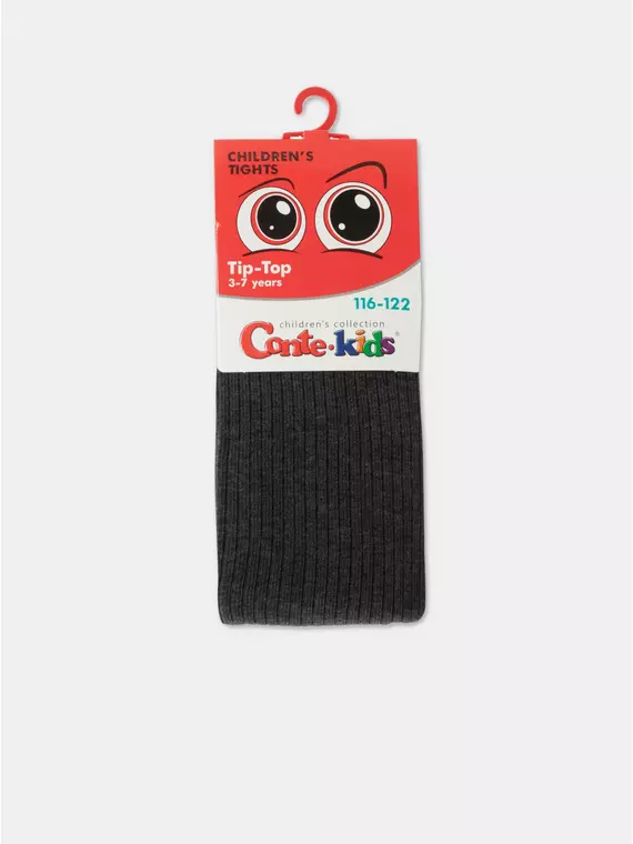 Колготки детские (однотонные) tip-top 566 темно-серый, 4С-02СП, 116-122 (18), CONTE-KIDS,  - 2