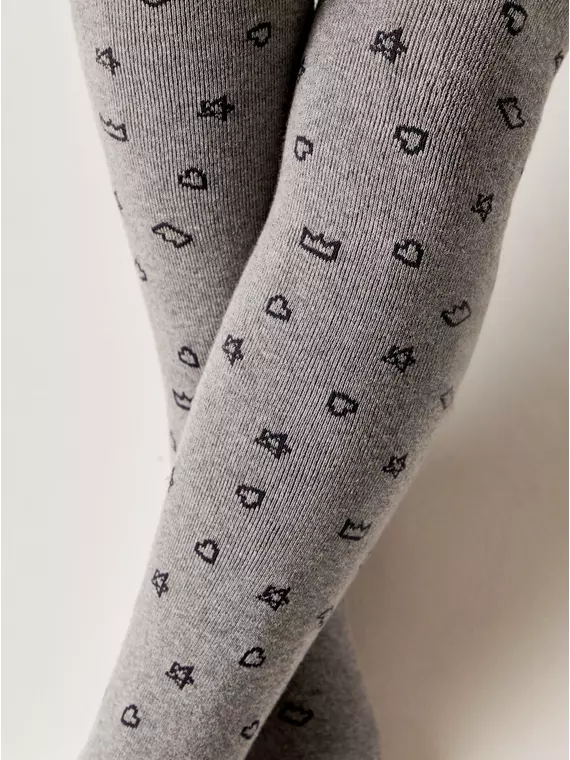 Теплые махровые детские колготки sof-tiki (махровые внутри) 653 серый, 7С-38СП, 140-146 (22), CONTE-KIDS,  - 3