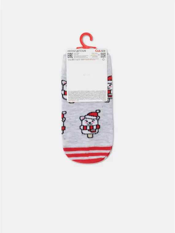Носки детские новогодние new year 951 светло-серый, 21С-67СП, 13-14, CONTE-KIDS,  - 7