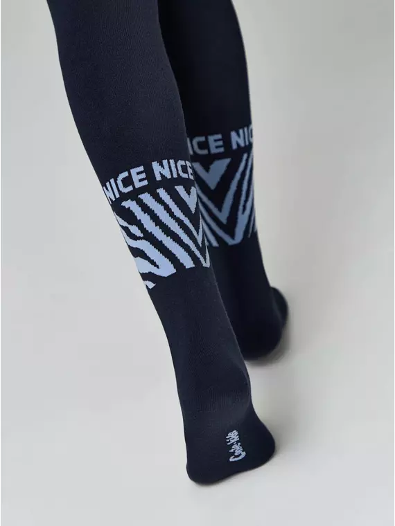 Колготки детские sof-tiki (махровые внутри) с рисунками 664 темно-синий, 7С-38СП, 140-146 (22), CONTE-KIDS,  - 2