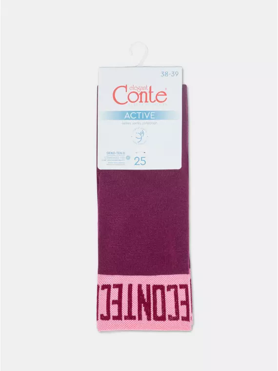 Носки женские вискозные (удлиненные) active 273 лиловый, 21С-24/1СП, 36-37 (23), CONTE ELEGANT,  - 5