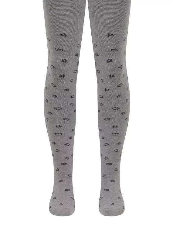 Теплые махровые детские колготки sof-tiki (махровые внутри) 653 серый, 7С-38СП, 140-146 (22), CONTE-KIDS,  - 4