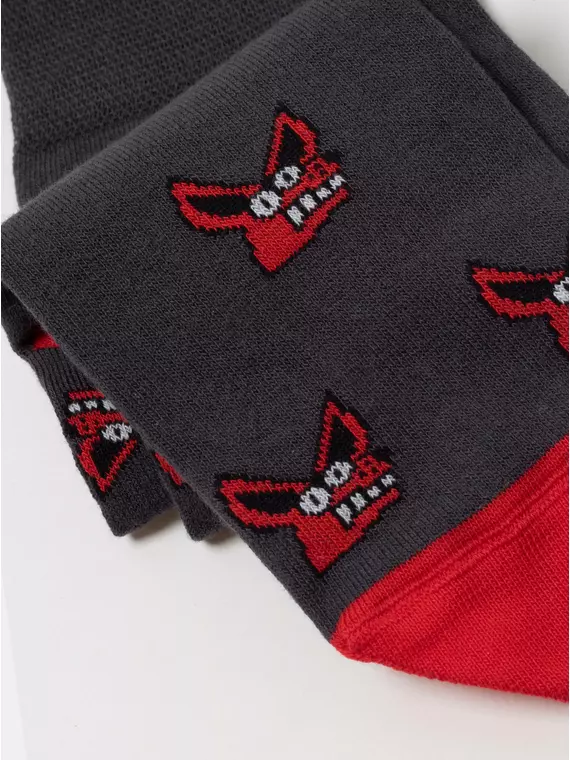 Хлопковые мужские носки diwari happy с рисунками 193 темно-серый, 17С-151СП, 44-45 (29), DIWARI,  - 3