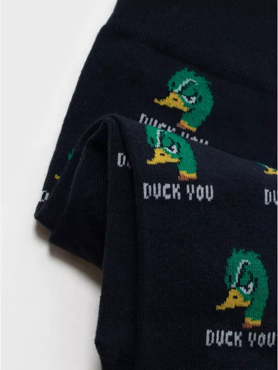 Хлопковые мужские носки diwari happy с рисунками 187 темно-синий, 17С-151СП, 44-45 (29), DIWARI,  - 4