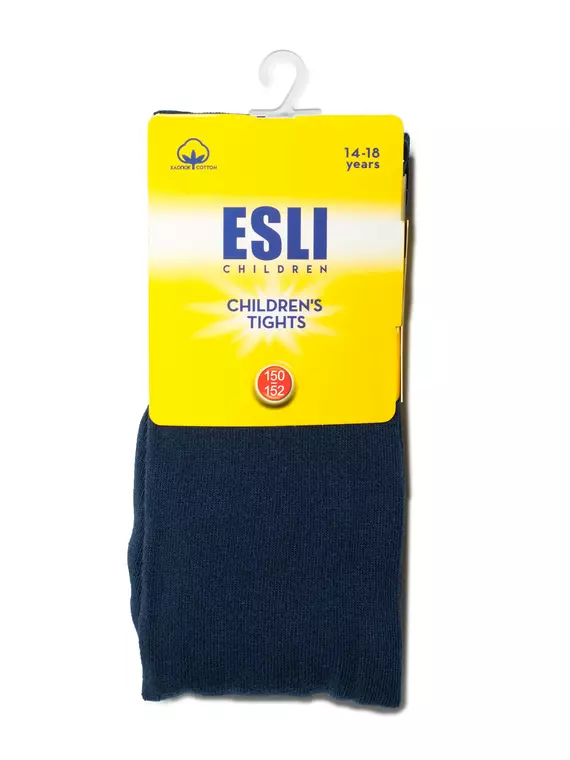 Детские хлопковые колготки без рисунка esli 000 темно-синий, 19С-188СПЕ, 104-110 (16), ESLI,  - 2