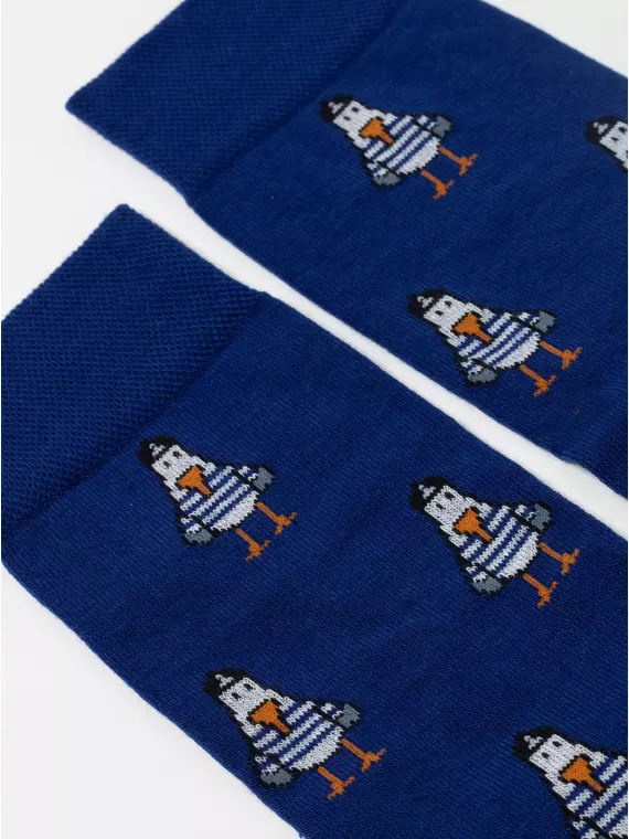 Хлопковые мужские носки diwari happy с рисунками 190 синий, 17С-151СП, 40-41 (25), DIWARI,  - 3