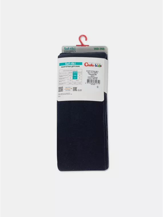 Колготки детские sof-tiki (махровые внутри) с рисунками 664 темно-синий, 7С-38СП, 140-146 (22), CONTE-KIDS,  - 6