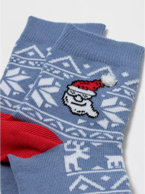 Новогодние детские носки new year 948 светлый джинс, 23С-49/1СП, 13-14, CONTE-KIDS,  - 3