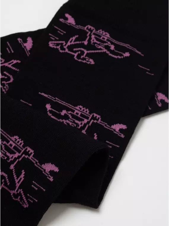 Хлопковые мужские носки diwari happy с рисунками 194 черный, 17С-151СП, 40-41 (25), DIWARI,  - 3