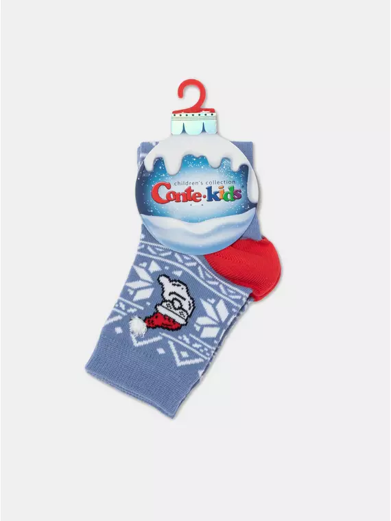 Новогодние детские носки new year 948 светлый джинс, 23С-49/1СП, 13-14, CONTE-KIDS,  - 5