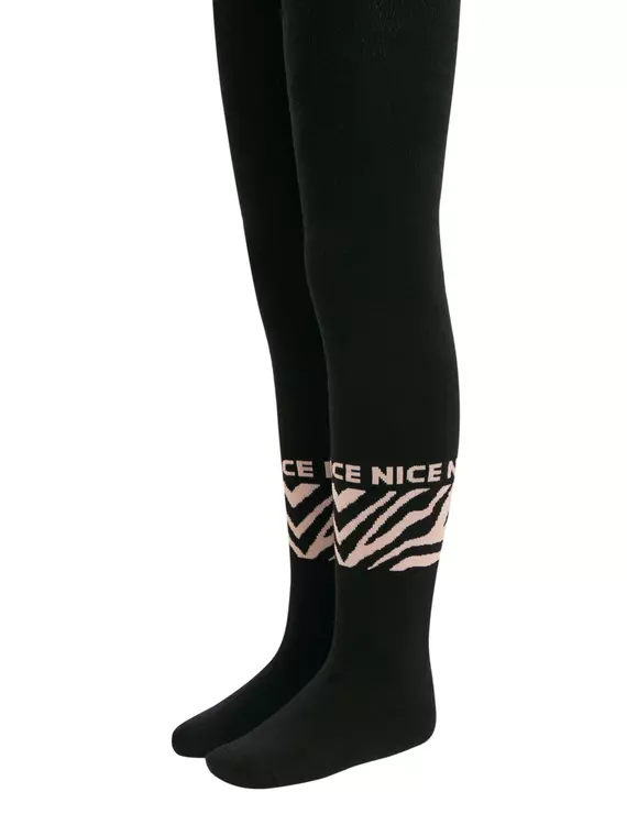 Колготки детские sof-tiki (махровые внутри) с рисунками 664 черный, 7С-38СП, 140-146 (22), CONTE-KIDS,  - 2