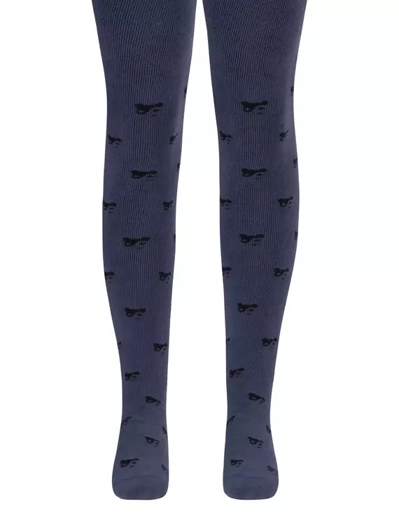 Теплые махровые детские колготки sof-tiki (махровые внутри) 652 темный джинс, 7С-38СП, 116-122 (18), CONTE-KIDS,  - 2