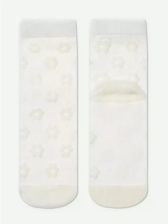 Махровые женские носки из хлопка с объемными рисунками conte comfort 548 молочный, 23С-17СП, 36-37 (23), CONTE ELEGANT,  - 5