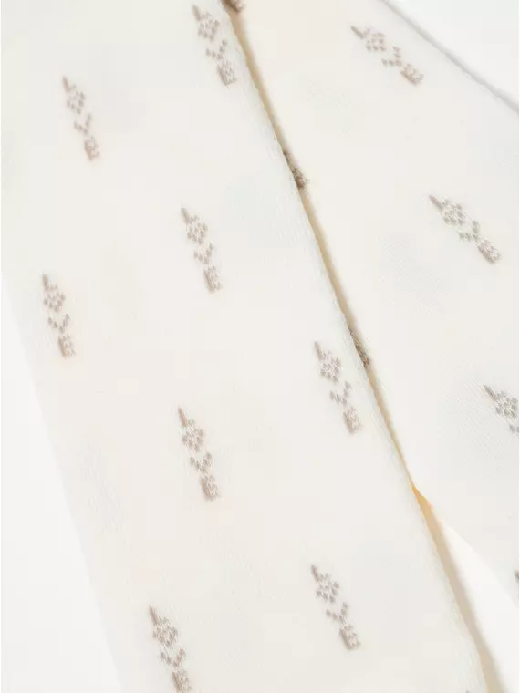 Теплые махровые детские колготки sof-tiki (махровые внутри) 663 молочный, 7С-38СП, 128-134 (20), CONTE-KIDS,  - 2