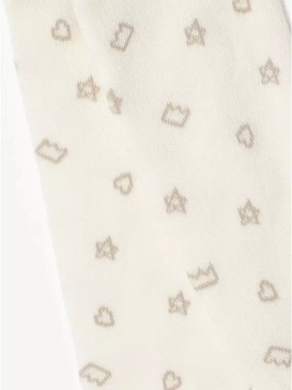 Теплые махровые детские колготки sof-tiki (махровые внутри) 653 молочный, 7С-38СП, 140-146 (22), CONTE-KIDS,  - 2