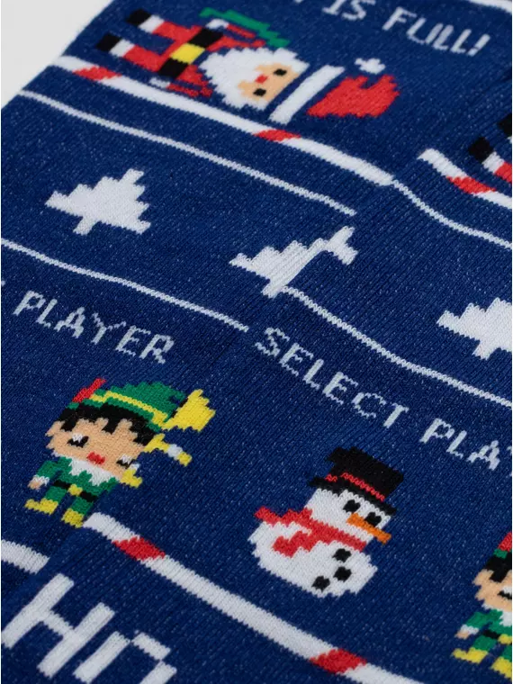 Новогодние детские колготки для малышей new year 668 синий, 21С-31/1СП, 80-86 (14), CONTE-KIDS,  - 4