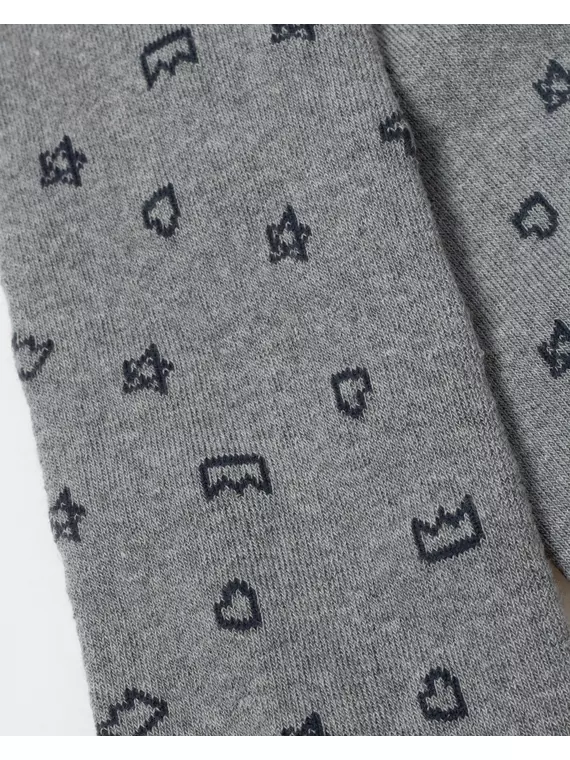 Теплые махровые детские колготки sof-tiki (махровые внутри) 653 серый, 7С-38СП, 140-146 (22), CONTE-KIDS,  - 5