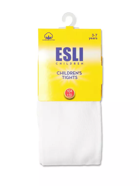Классические детские колготки esli (без рисунка) 000 белый, 19С-188СПЕ, 128-134 (20), ESLI,  - 2