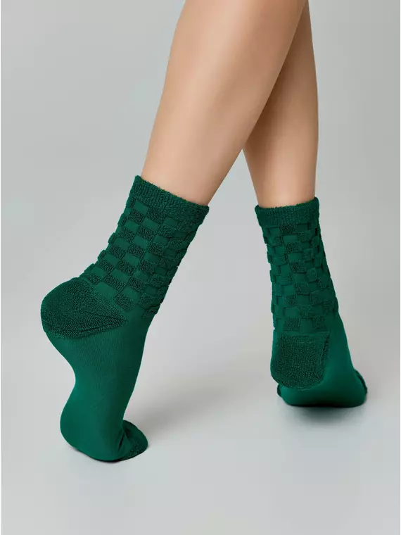Махровые женские носки из хлопка comfort 550 зеленый, 23С-17СП, 36-37 (23), CONTE ELEGANT,  - 4