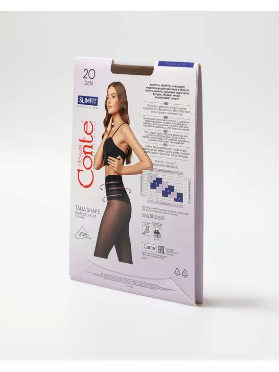 Колготки с широким моделирующим поясом conte slimfit 20 shade, 23С-7СП, 4, CONTE ELEGANT,  - 6