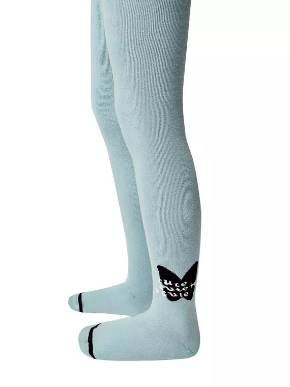 Теплые махровые детские колготки sof-tiki (махровые внутри) 651 серо-бирюзовый, 7С-38СП, 116-122 (18), CONTE-KIDS,  - 3
