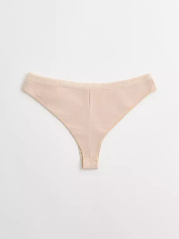 Трусы женские "бразилиана" classic basic lbr 1349 natural, 20С-1331ТСП, 90/XS, CONTE ELEGANT,  - 2