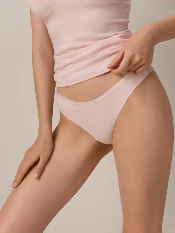 Трусы женские «бикини» из фактурного кружева и хлопка lace twist lb 1992 sakura, 21С-2009ТСП, 90/XS, CONTE ELEGANT,  - 1